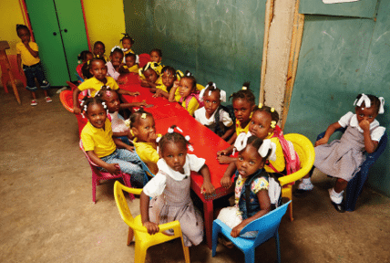 Kinder in der Schule "La Garenne" auf Haiti