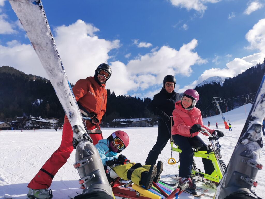 Skibob training for children with disabilities