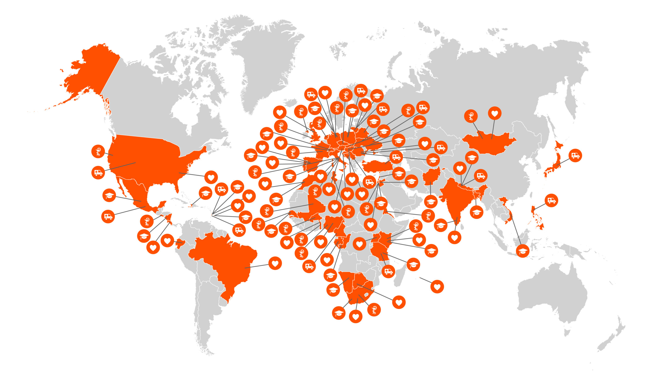 350 Projekte in 65 Ländern